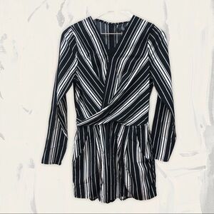 MISSGUIDED‎ stripe long sleeve romper 4